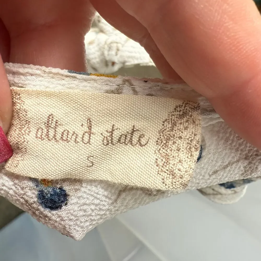 Altar'd State Floral Peplum Halter Top - Picture 4 of 6